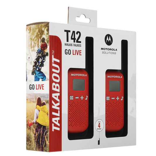 Set statie comunicatie Motorola Talkabout T42 Walkie Talkie, 2bucati, Red
