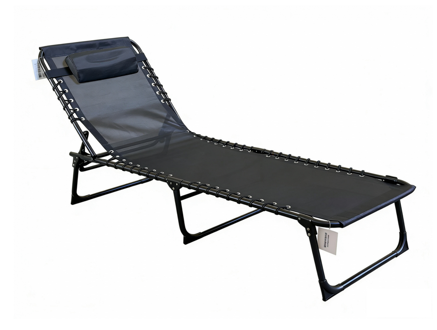 Sezlong reglabil 189 58 30CM, perfect pentru piscina si gradina Black
