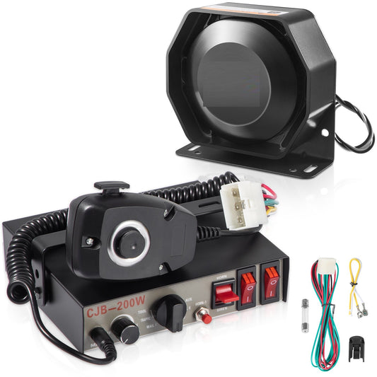 Sirena 8 sunete cu microfon 12V 200W , Profesionala