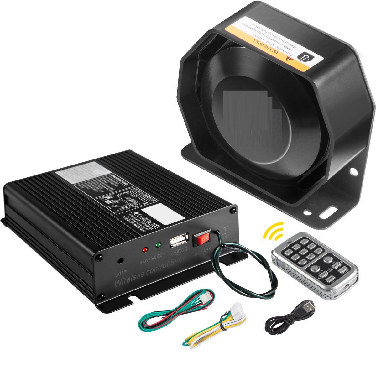 Sirena 18 melodii cu microfon 12V 200W , Profesionala