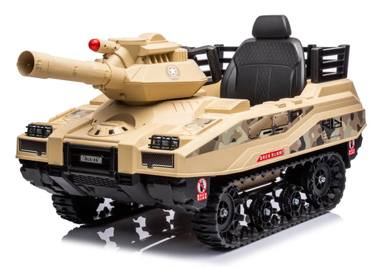 Tanc Electric pentru Copii Commander 110W 12V 12Ah Camuflaj Bej, atv copii, masinuta copii