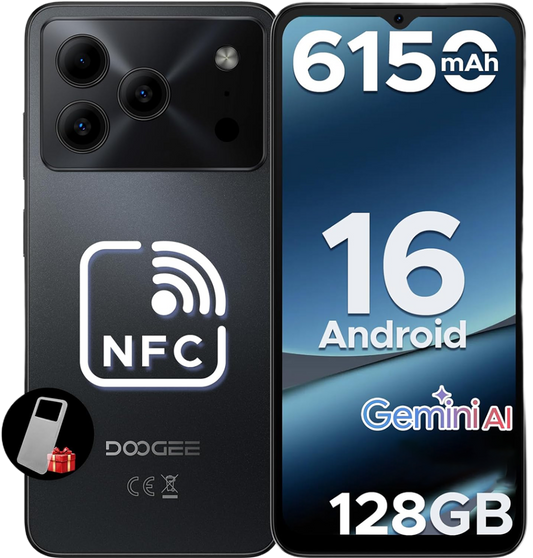 Telefon Doogee Note 56 Pro 4G, 6.56-inch IPS 90Hz 128GB NFC 6150mAh Android 16 Negru