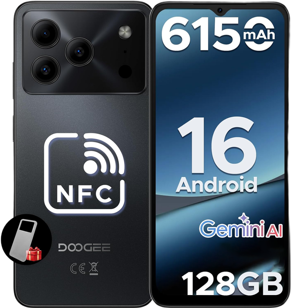 Telefon Doogee Note 56 Pro 4G Octa-Core 6.56-inch IPS 90Hz 4GB RAM/128GB NFC 6150mAh Android 16 negru