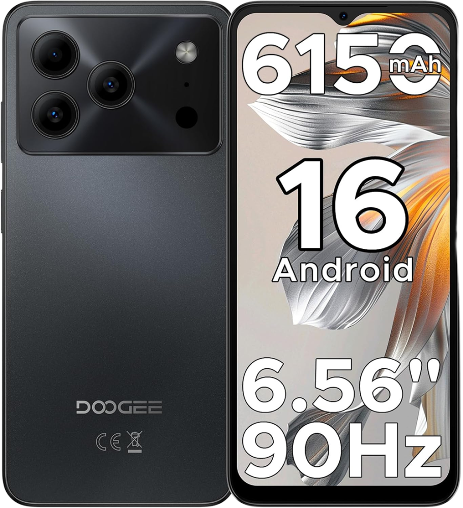 Telefon Doogee Note 56 4G, 6.56-inch IPS 90Hz 64GB 6150mAh Android 16 Negru