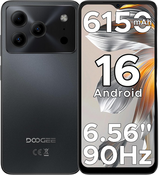 Telefon Doogee Note 56 4G, 6.56-inch IPS 90Hz 64GB 6150mAh Android 16 Negru