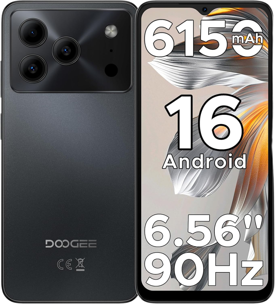Telefon Doogee Note 56 4G, 6.56-inch IPS 90Hz 64GB 6150mAh Android 16 Negru