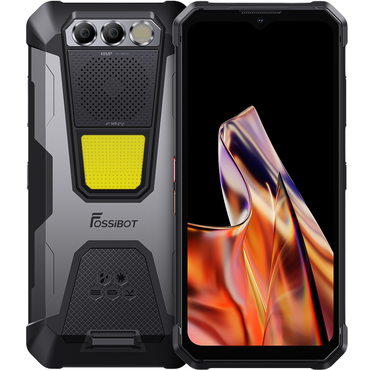 Telefon Fossibot F106 Pro 4G 256GB Big Speaker Lanterna, Night Vision, 12000mAh NFC Android 14