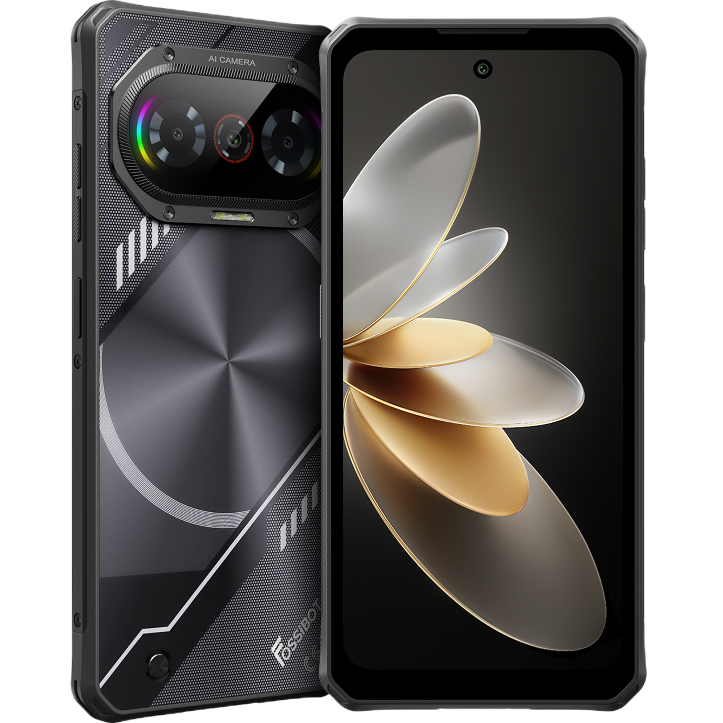 Telefon Fossibot F114 4G 12GB RAM 128gb memorie, RGB 5000mAh NFC IP68 IP69K Android 15