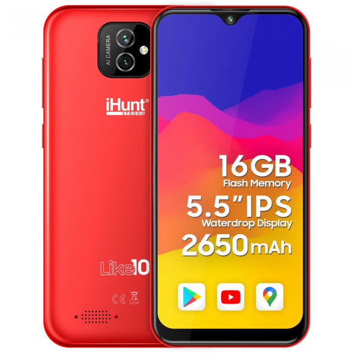 Telefon iHunt Like 10 Red , 3G ,Display 5.5   , Memorie 16gb, 1gb Ram