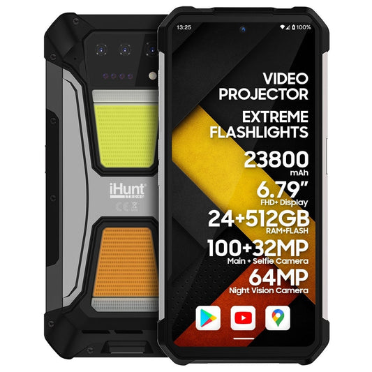 Telefon iHunt Tank 2 PRO, Proiector, Display 6.79inch, Baterie 23800mAh,512gb memorie, camera 100mpx, telefon cu proiector