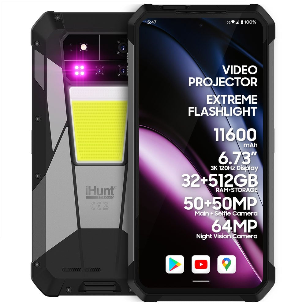Telefon iHunt Tank 4 PRO, Proiector, 512gb,32gb ram, Night Vision,11600mAh
