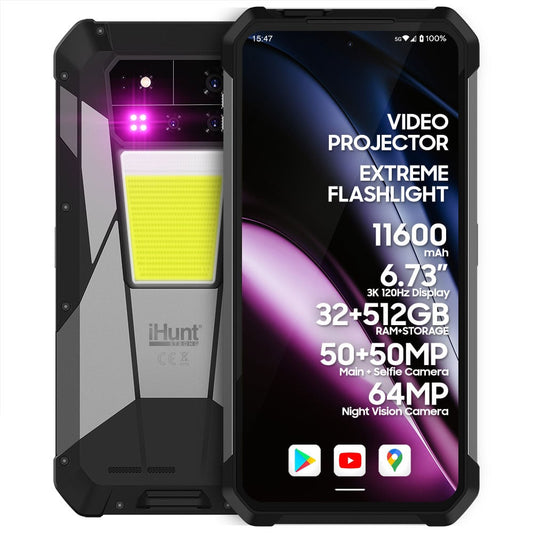 Telefon iHunt Tank 4 PRO, Proiector, 512gb,32gb ram, Night Vision,11600mAh