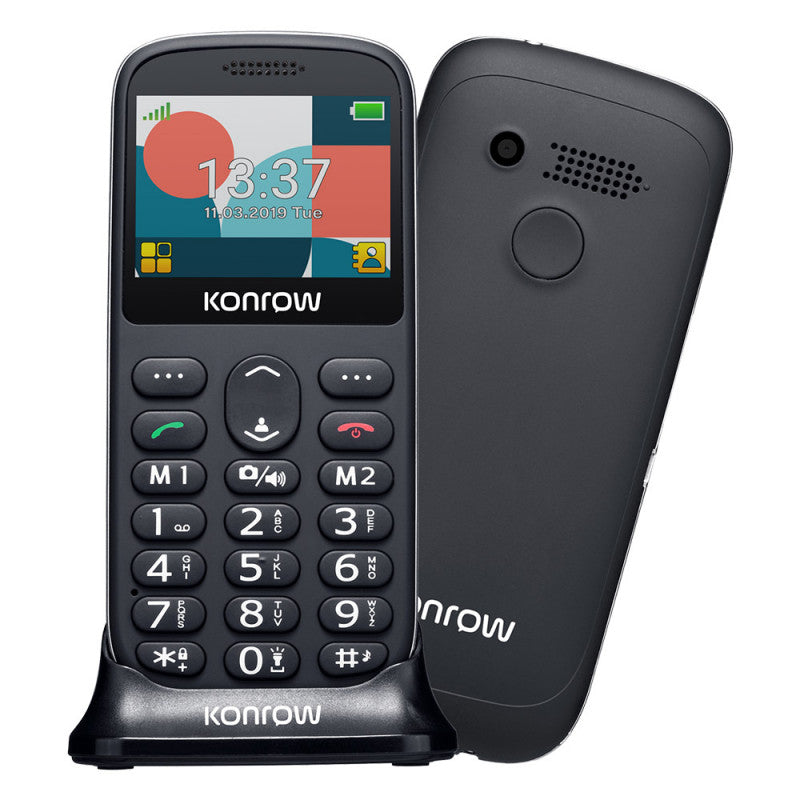 Telefon Konrow 231 ,Display mare 2.31  , cu doc incarcare, 2G   Telefon cu taste butoane   Telefon batrani
