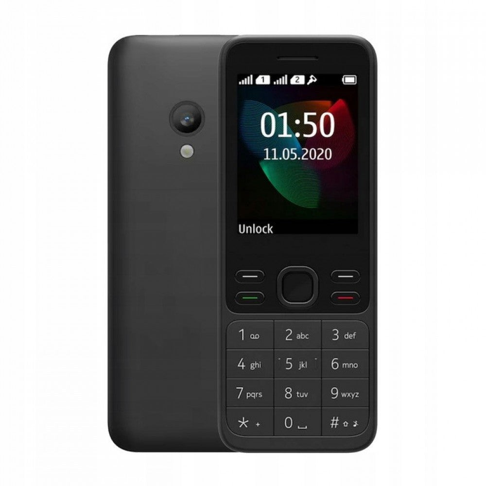 Telefon Mobil Dual SIM 150 Negru - Telefon cu Butoane pentru Seniori, Bluetooth, Radio FM și Lanternă