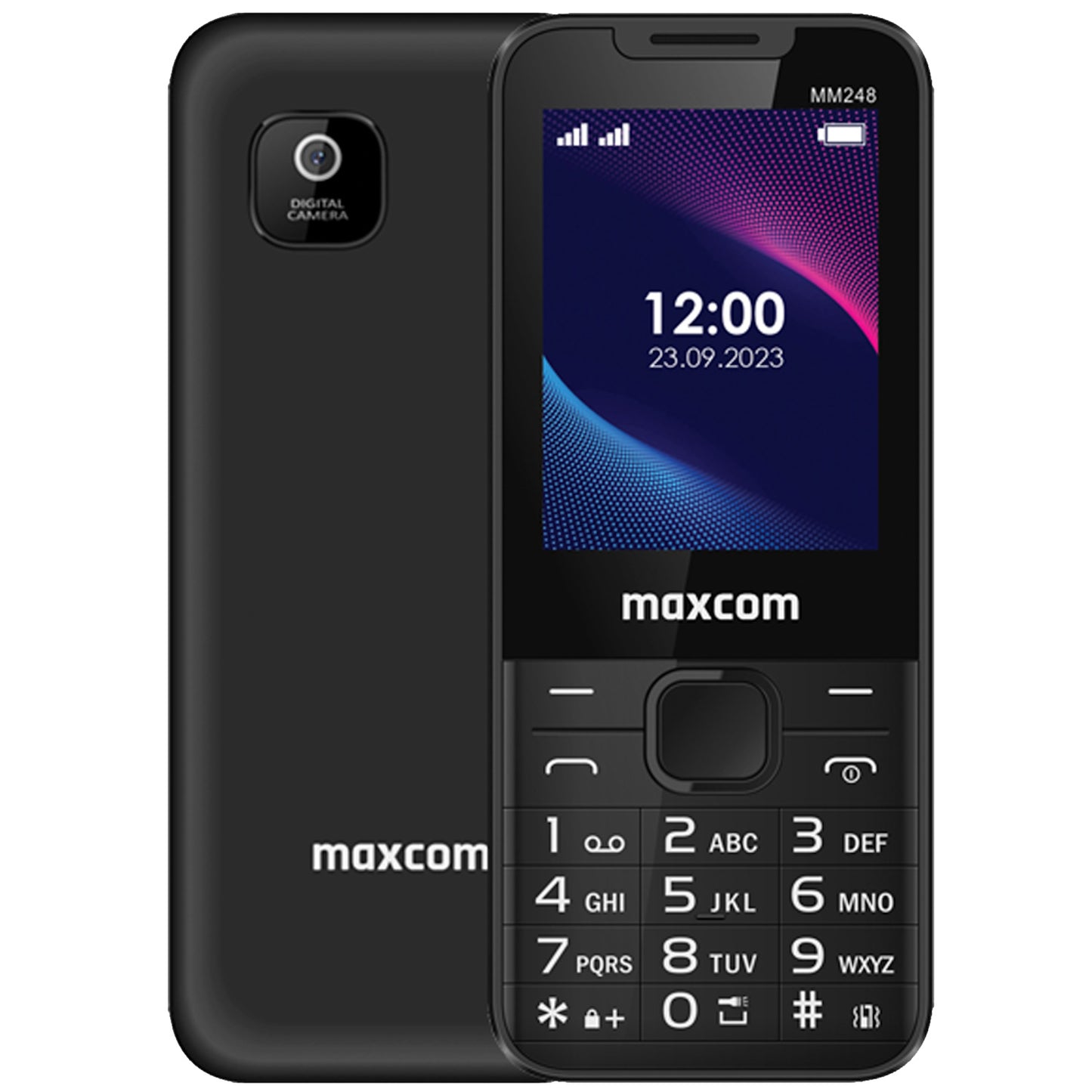 Telefon MaxCom Classic MM248 4G, Black, Dual SIM  Black / Telefon Taste MM248 / Telefon Seniori batrani