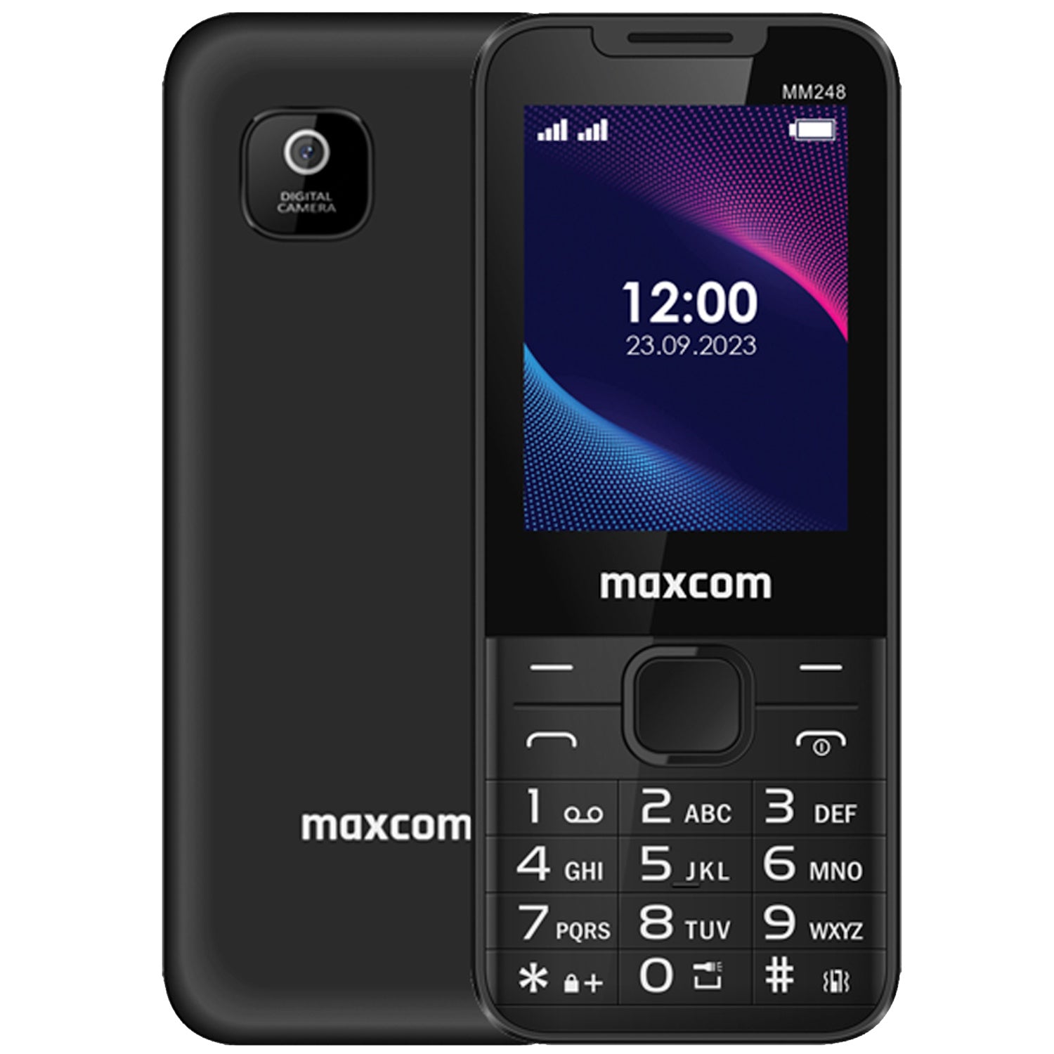 Telefon MaxCom Classic MM248 4G, Black, Dual SIM  Black / Telefon Taste MM248 / Telefon Seniori batrani