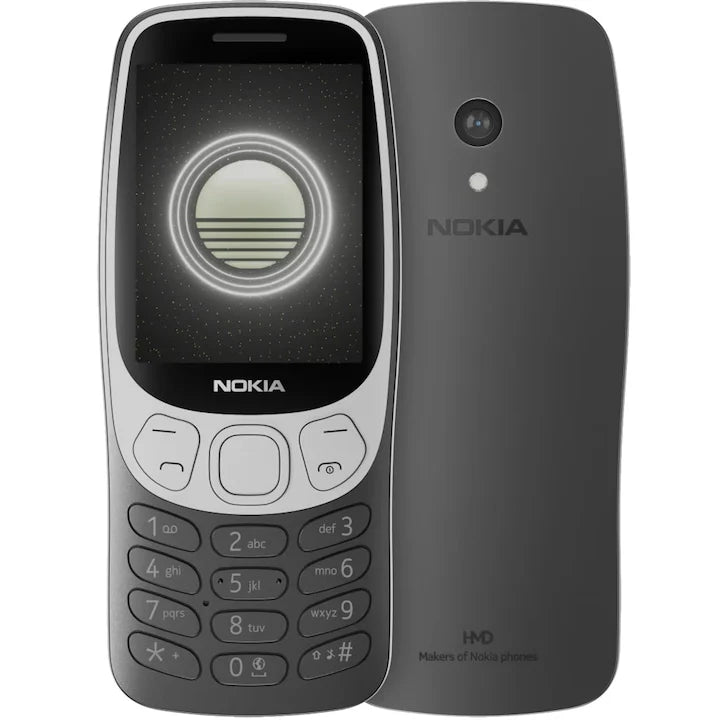 Telefon mobil Nokia 3210 (2024), Dual SIM, 4G, Black, Telefon cu butoane   Telefon cu taste   Telefon seniori batrani
