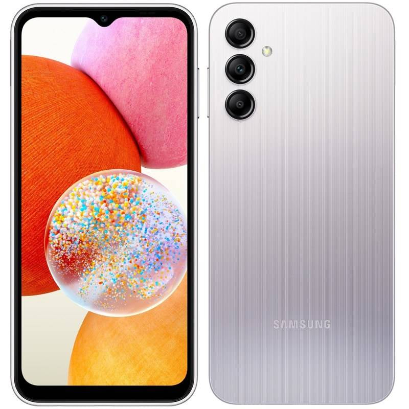 Resigilat Telefon mobil Samsung Galaxy A14, Dual SIM, 4GB RAM, 64GB, 4G, Silver