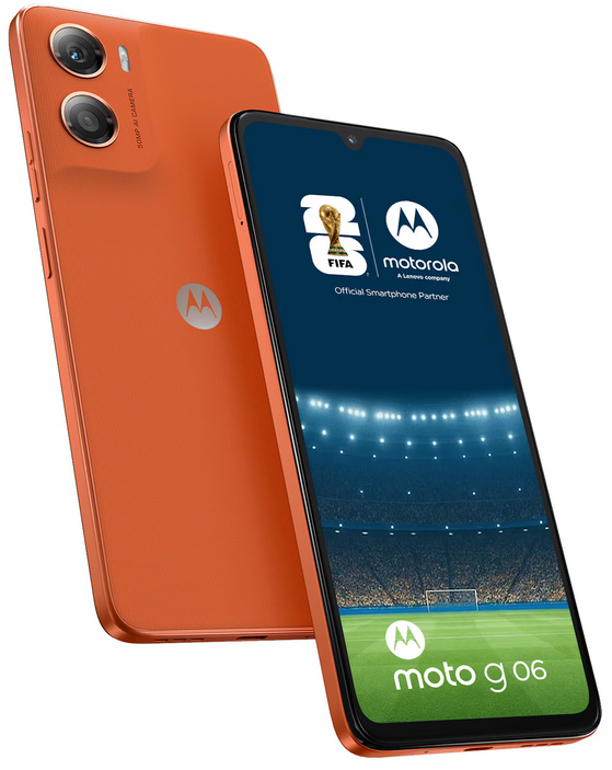 Telefon Moto G06, 128GB + 4 GB, Display 6.88 inch, 5200 mAh, Portocaliu