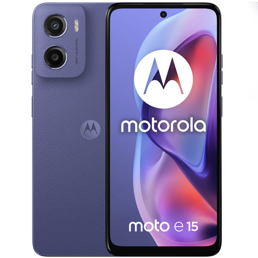 Telefon Motorola moto e15, Octa Core 2.0 GHz, 64 GB + 2 GB RAM, LTE, Dual SIM, Fresh Lavander