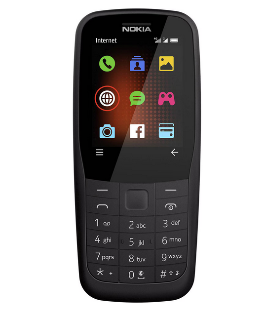 Nokia 220 telefon clasic negru – Dual SIM, 2.4 inch, 4G