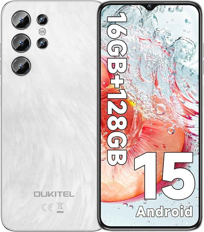 Telefon Oukitel C1 2025, 4G, IPS 6.56 inch 90Hz, 12GB RAM, 128GB, 5150mAh, Android 15, White, ieftin