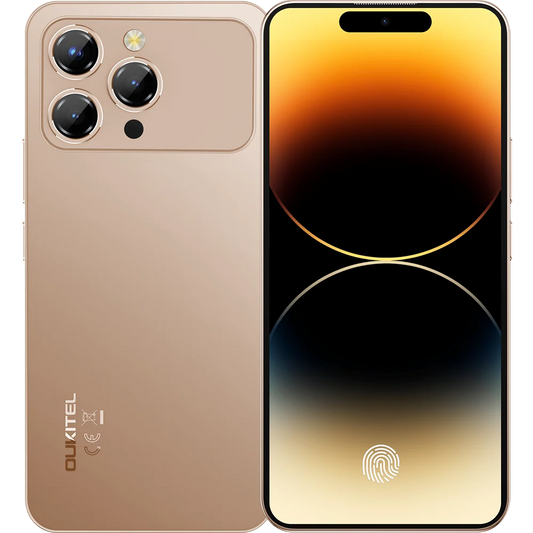 Telefon Oukitel P1 Pro Gold 4G, 6.7   AMOLED 120Hz, 32GB RAM, 512GB, NFC, 5150mAh