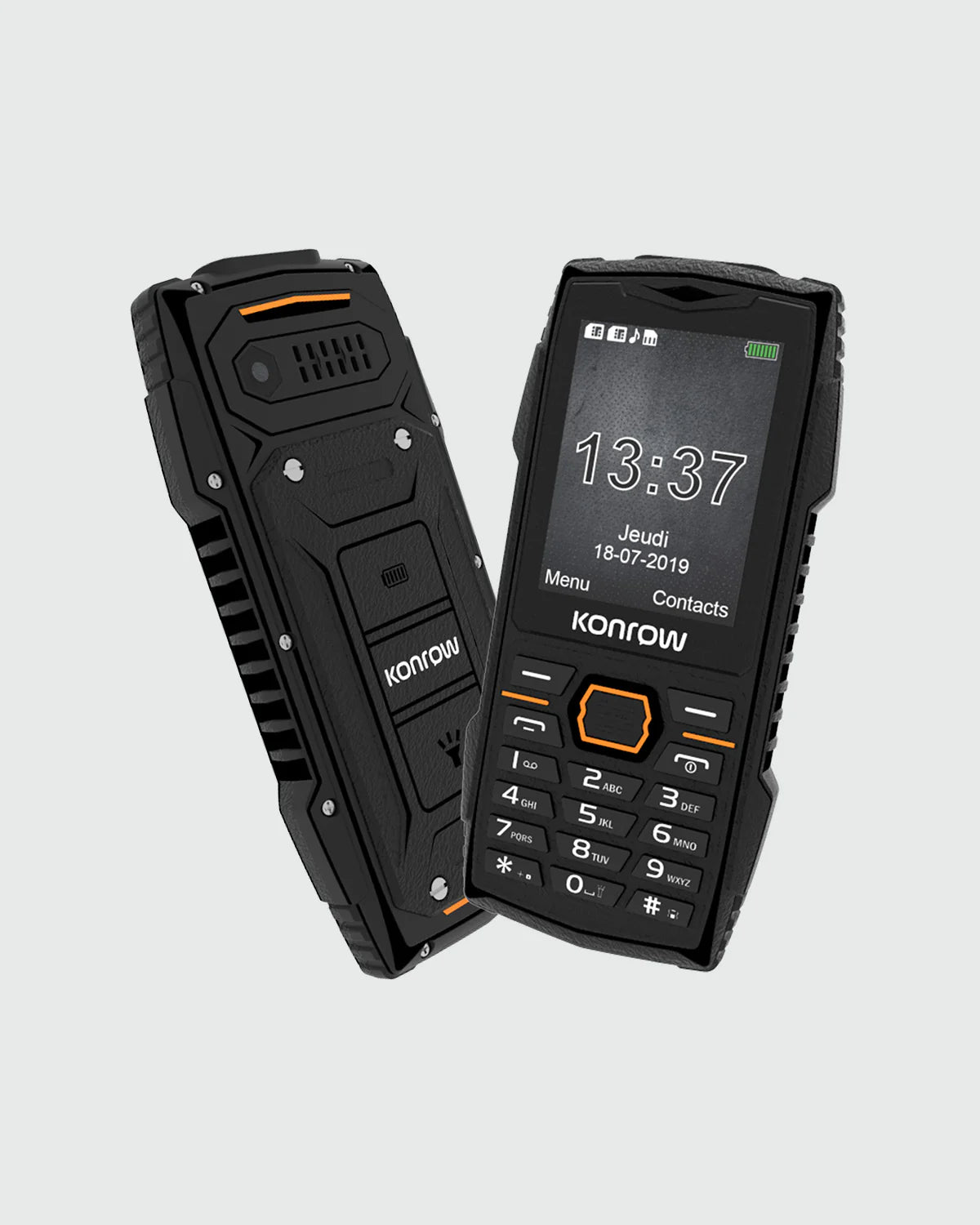 Telefon rezistent Konrow Stone Plus IP68 Certified Shockproo  Black Telefon Taste   Telefon batrani seniori