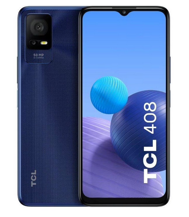 Telefon TCL 408 64 GB 4gb camera 50mpx, 5000 mAh, Albastru midnight