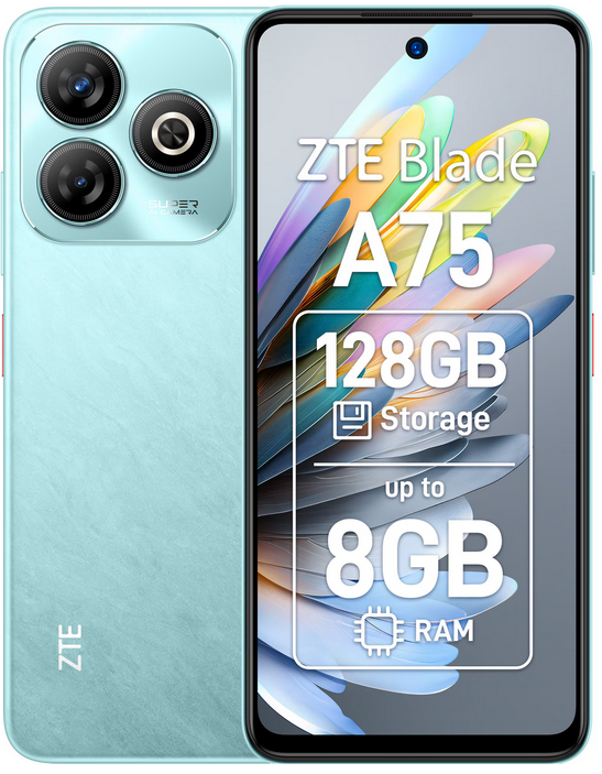 Telefon ZTE Blade A75, 128gb , 4GB, Display 6.6   90hz, Baterie 5000mAh, 4G, Verde