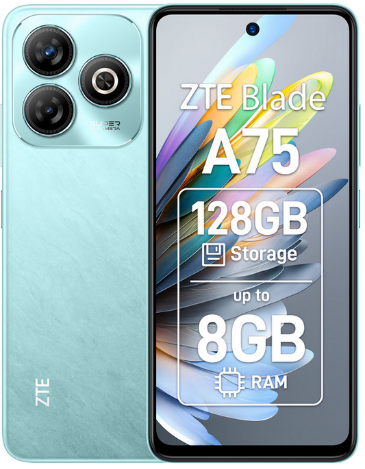 Telefon ZTE Blade A75, 128gb , 4GB, Display 6.6   90hz, Baterie 5000mAh, 4G, Verde