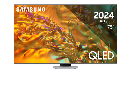 Televizor SAMSUNG QLED 75Q80D, 189 cm, Smart, 4K Ultra HD, 100 Hz, Clasa G (Model 2024)