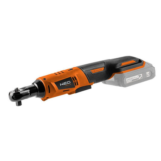 Cheie cu clichet Energy+ 18V, Li-ion, 3 8  , fără acumulator, adaptor 1 2  , Fara acumulator