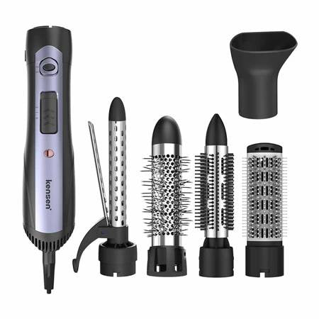 Perie-uscator de par si ondulator Kensen 5 in 1 cu ionizare