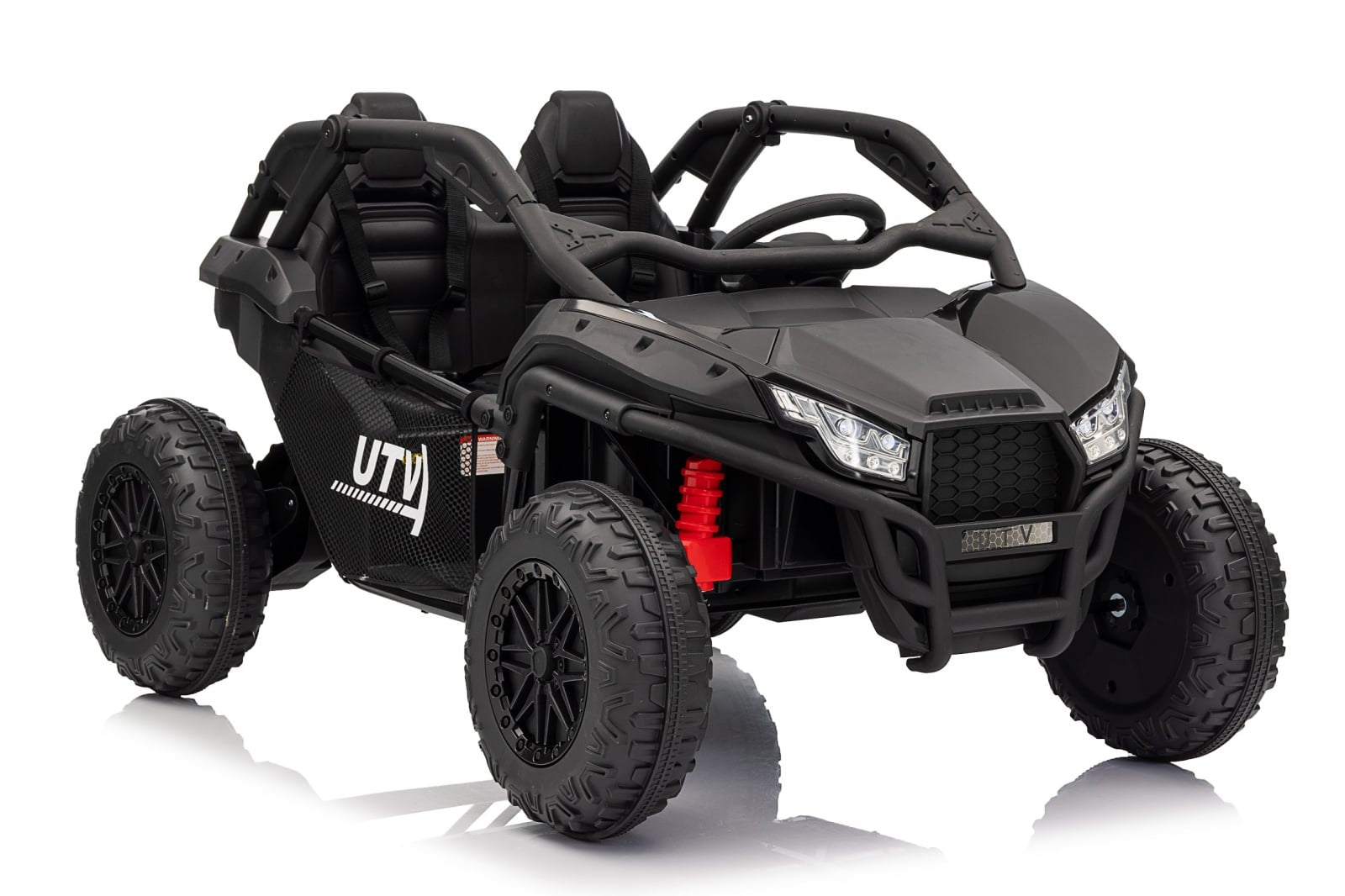 UTV Buggy Sport Electric Copii - 800W, 24V 10Ah, 4x4, 2 Locuri, Roti EVA, Bluetooth, LED, Telecomanda, ATV Masinuta Electrica Premium Negru