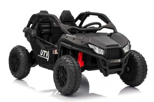 UTV Buggy Sport Electric Copii - 800W, 24V 10Ah, 4x4, 2 Locuri, Roti EVA, Bluetooth, LED, Telecomanda, ATV Masinuta Electrica Premium Negru