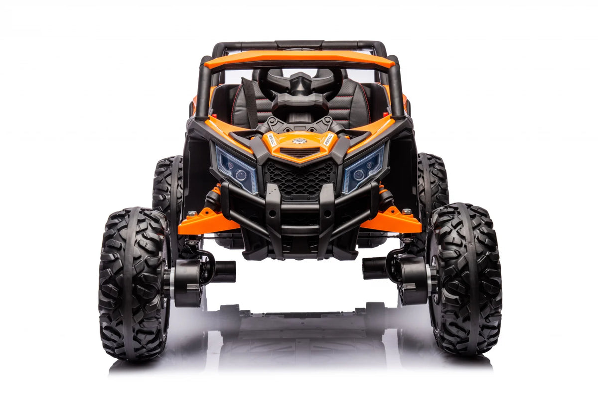 Masina UTV electric 4x4, BJJH105, 120W, 12V, 14Ah, premium, portocaliu, copii