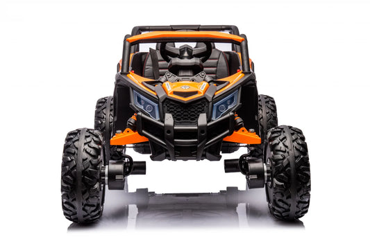 Masina UTV electric 4x4, BJJH105, 120W, 12V, 14Ah, premium, portocaliu, copii