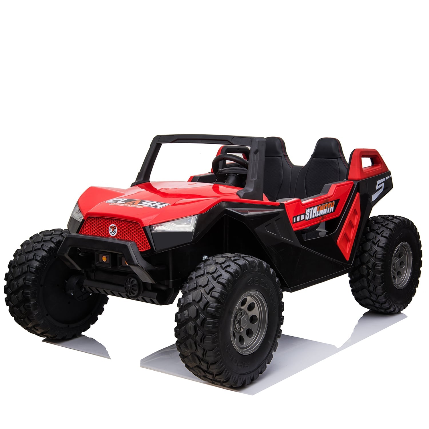 UTV Electric Copii Rosu - 4x4, 300W, 24V, 4 Locuri, Roti EVA, Scaun Tapitat, ATV Masinuta Electrica Premium 3-12 Ani