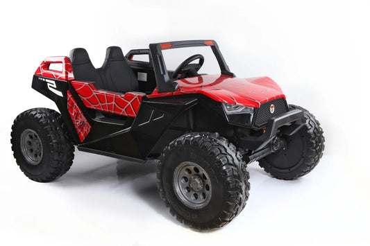 UTV Electric Copii Rosu XXL 4x4, 500W, 24V, 4 Locuri, Roti EVA, Scaun Tapitat, ATV Masinuta Electrica Premium 3-12 Ani