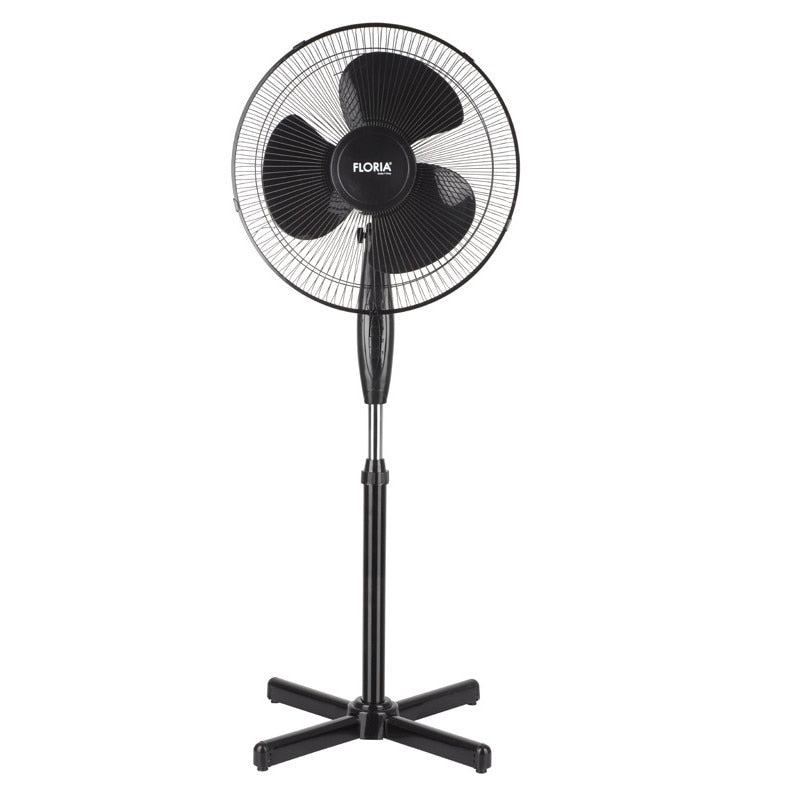 Ventilator cu Picior 40 cm, 45W, 3 Viteze, Oscilare și Înălțime Reglabilă