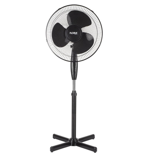 Ventilator cu Picior 40 cm, 45W, 3 Viteze, Oscilare și Înălțime Reglabilă