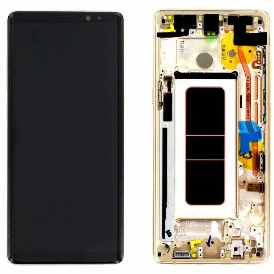 Display cu touchscreen si rama Samsung Galaxy Note 8 N950 Gold