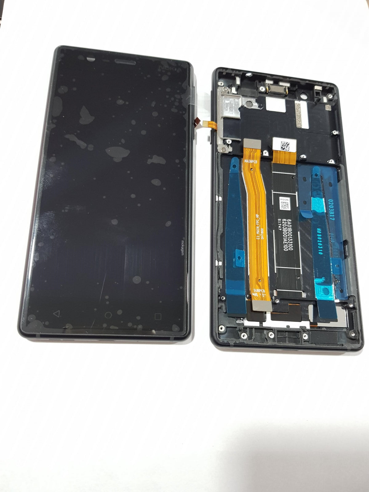 Ecran Display cu rama Nokia 3 Negru Original pt single sim